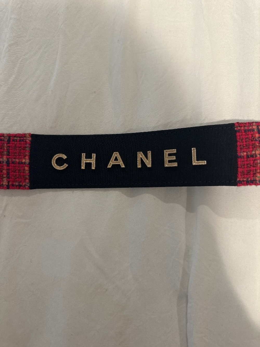 Chanel tweed belt